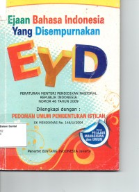 Ejaan bahasa indonesia yang disempurnakan EYD