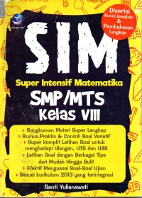 Image of SIM : Super Intensif Matematika SMP / MTS Kelas VIII